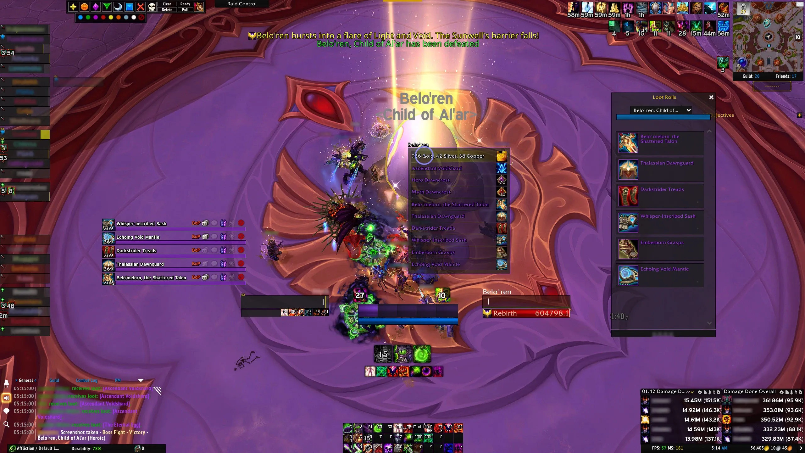 Screenshot of March on Quel'Danas Completed 2