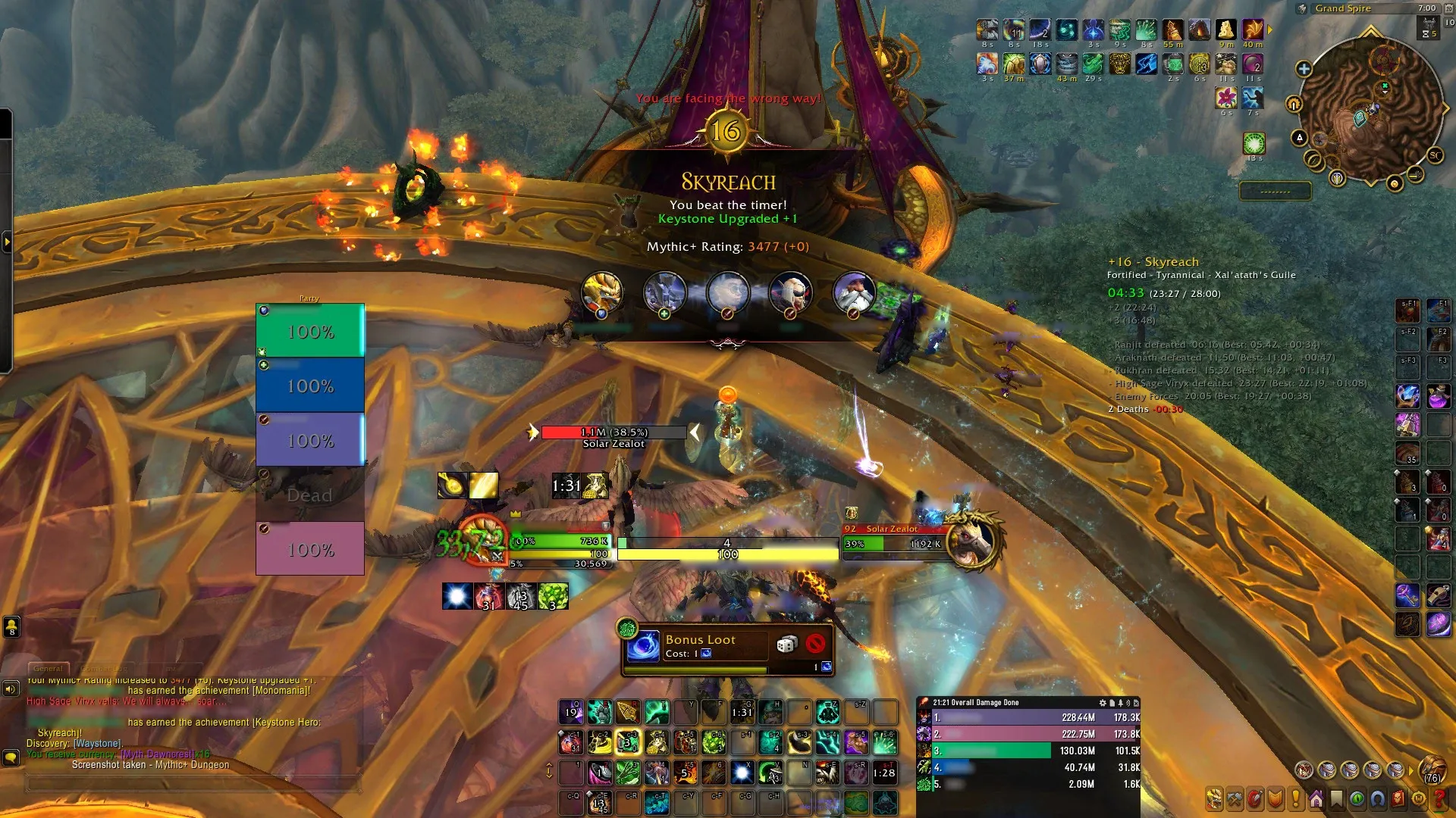 Screenshot of Mythic+16 Completed
